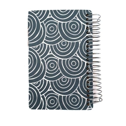 دفتر سیمی جلد نرم کوچک پترن دایره