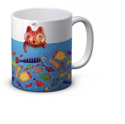 ماگ ماهی و گربه